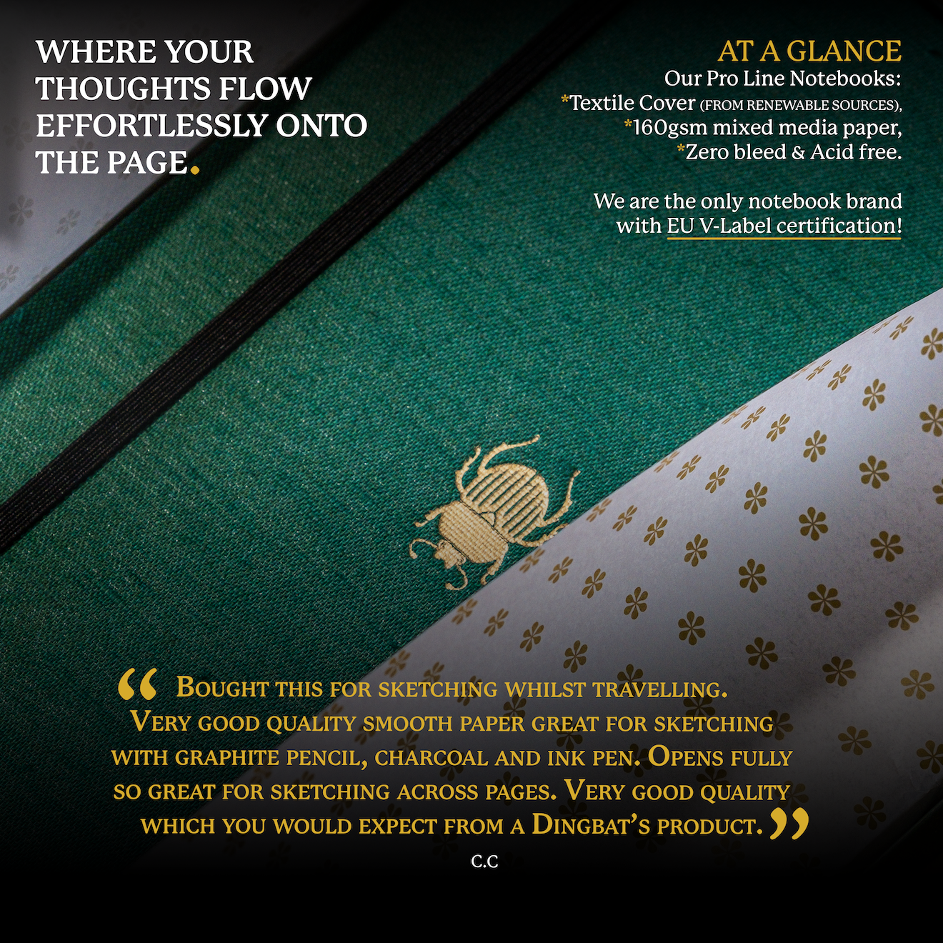 Green & Gold Beetle B5 (17.6 x 24.8 cm) with Gift Box