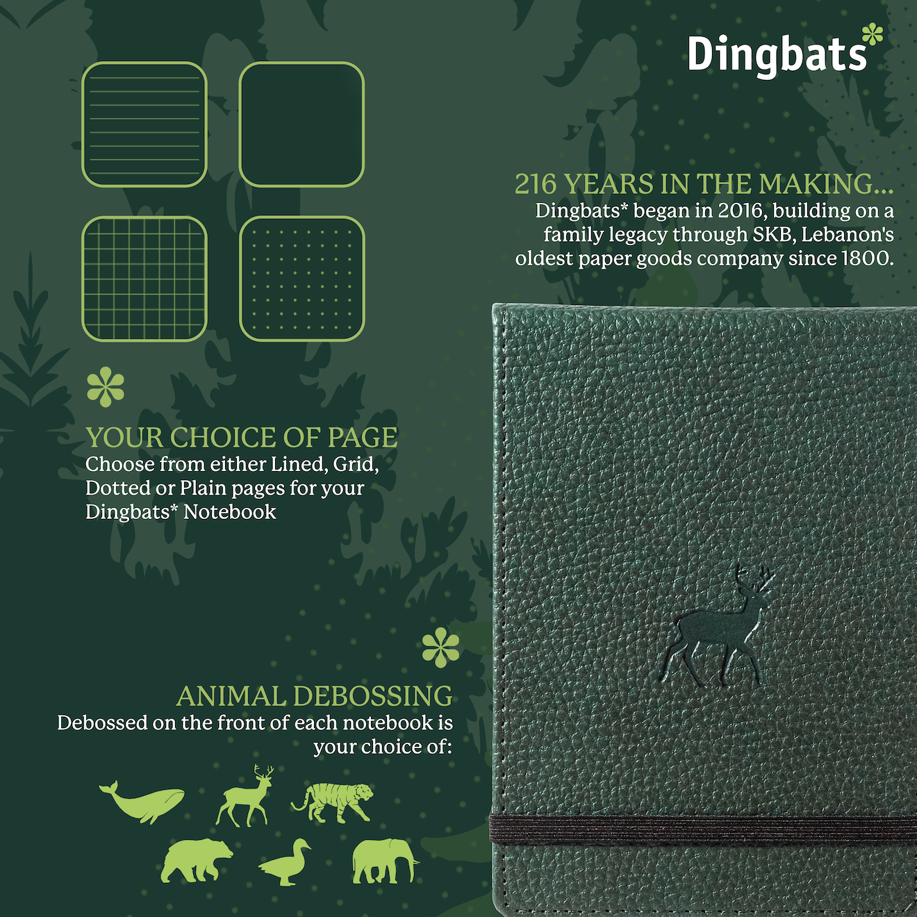 Green Deer A6+ Reporter (15.5 x 11 cm)