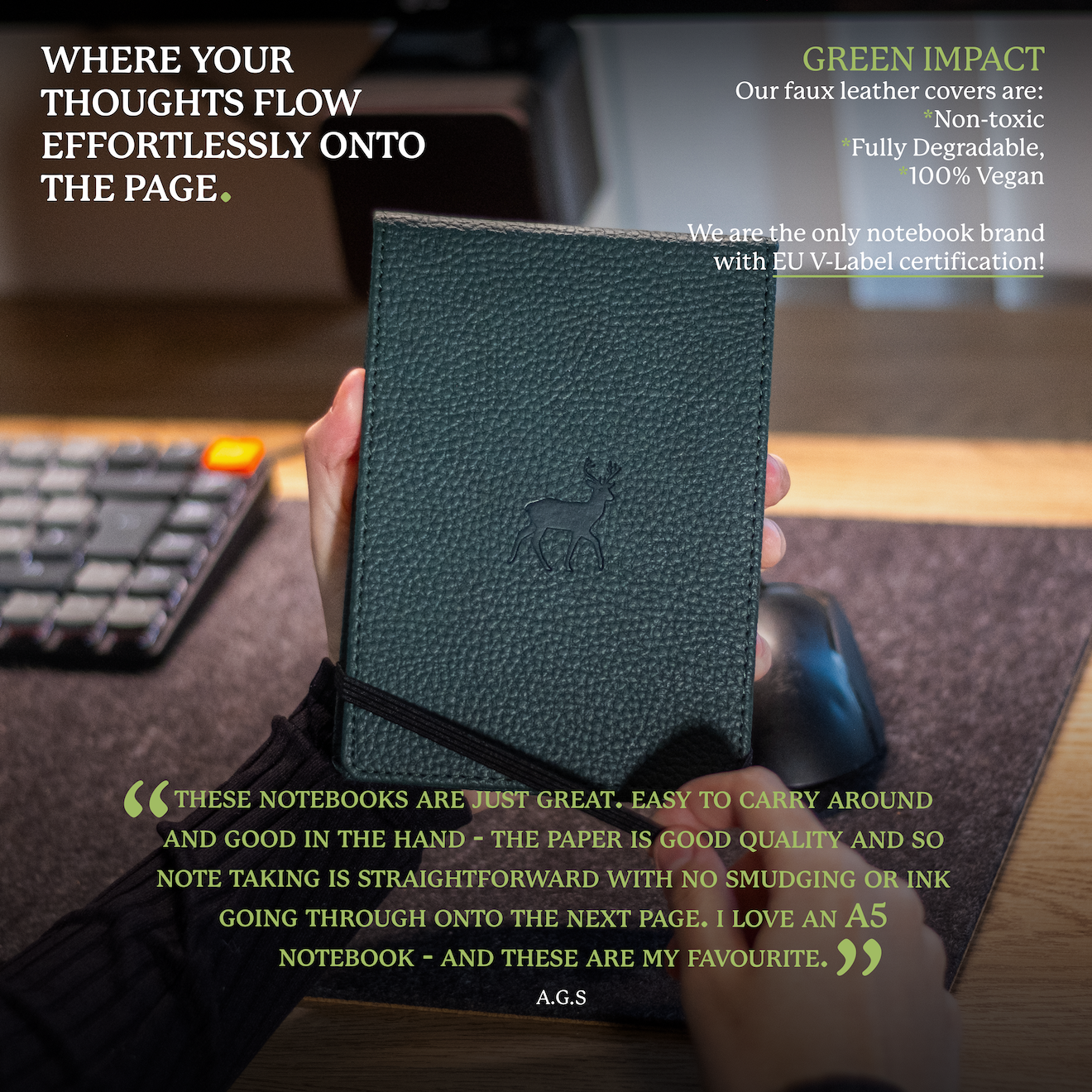 Green Deer A6+ Reporter (15.5 x 11 cm)