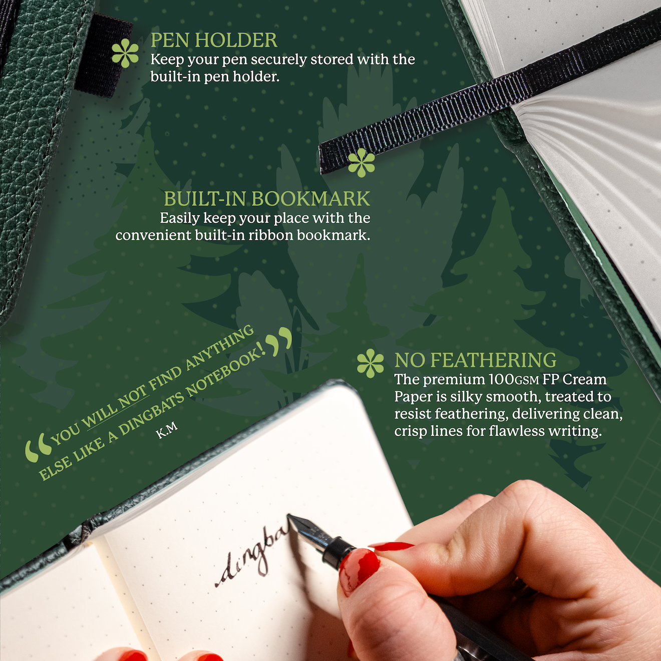 Green Deer A6 (9.5 x 14.5 cm)